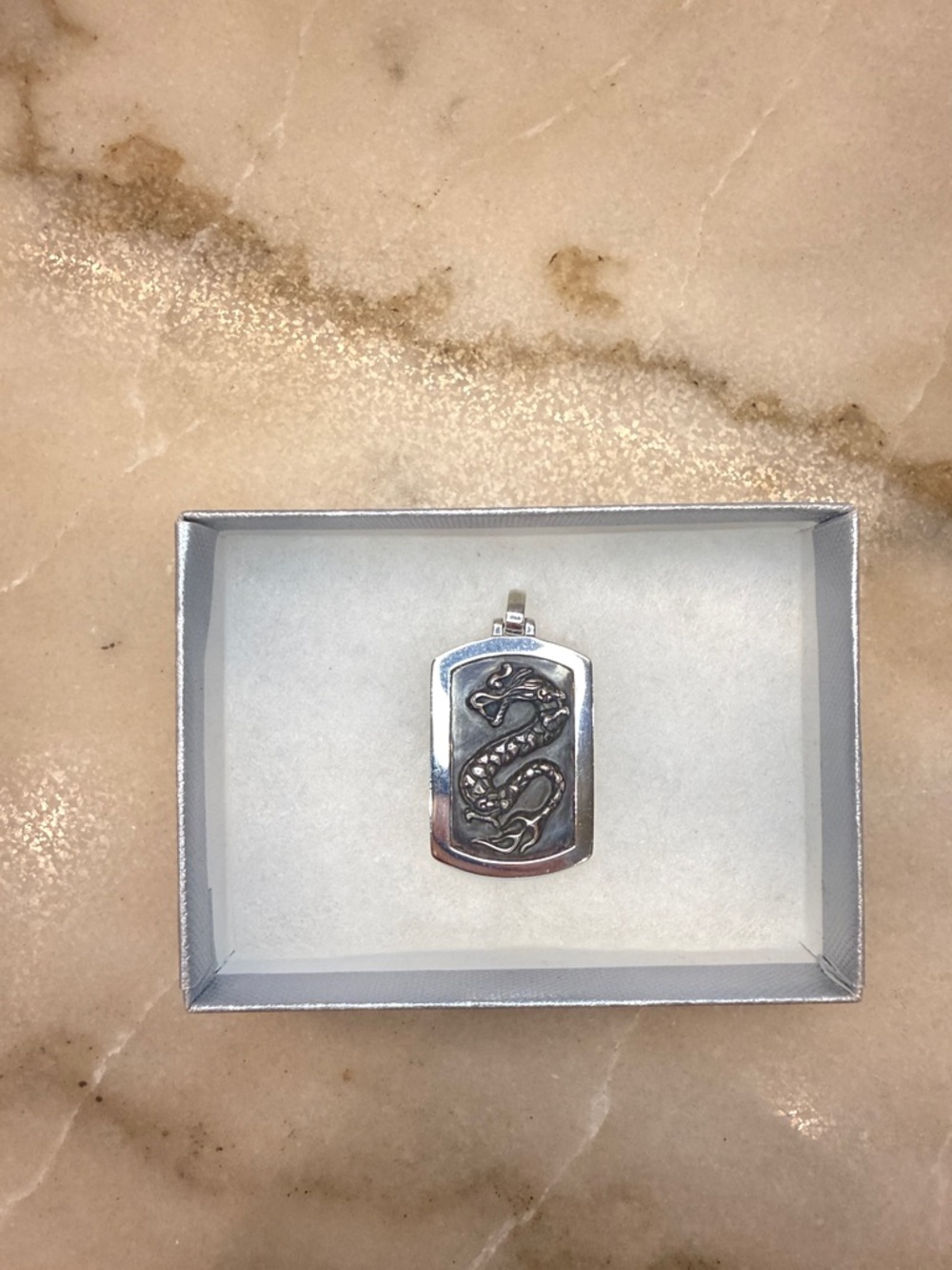 John Hardy Dragon Dog Tag Pendant Sterling Silver 925 - Picture 5 of 6
